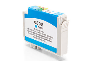 Compatible Epson C13T08024011 T0802 Cyan 935 Page Yield - inksdirect